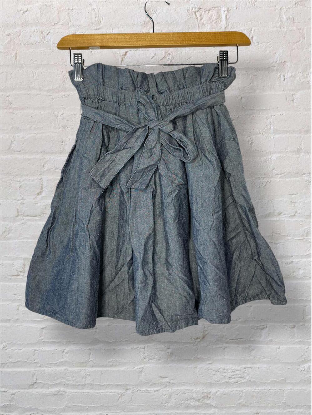 Staring At Stars Paperbag Waist Chambray Skirt UO Coastal Cowgirl Minimalist XS